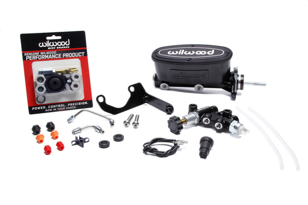 WILWOOD Alum. Tandem M/C Kit w/ Brkt Prop Valve 15/16in 261-14158-BK