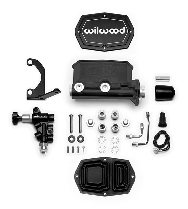 WILWOOD Master Cylinder Tandem w / Brkt Prop Valve 1in 261-14963-BK