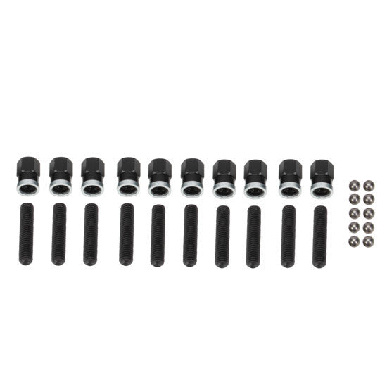 WINTERS Gear Cover Kit High Nut Alum Short Blk 6-Bolt 6390ASBK-6