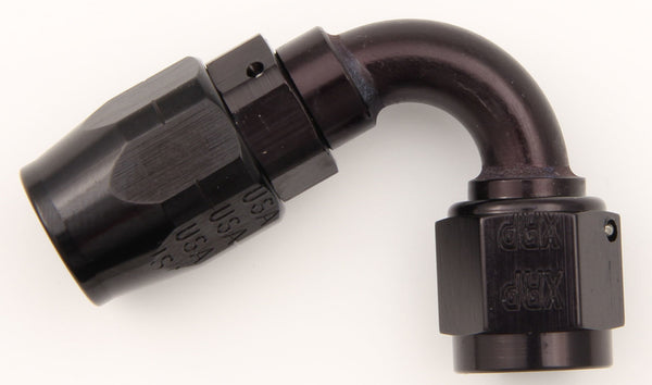 XRP-XTREME RACING PROD. #6 120 Deg Dbl Swivel Hose End Black 212006BB