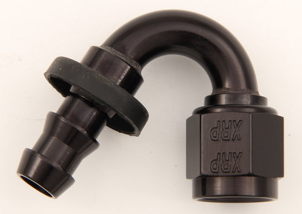 XRP-XTREME RACING PROD. #6 150 Deg Push-On Hose End Black 231506BB
