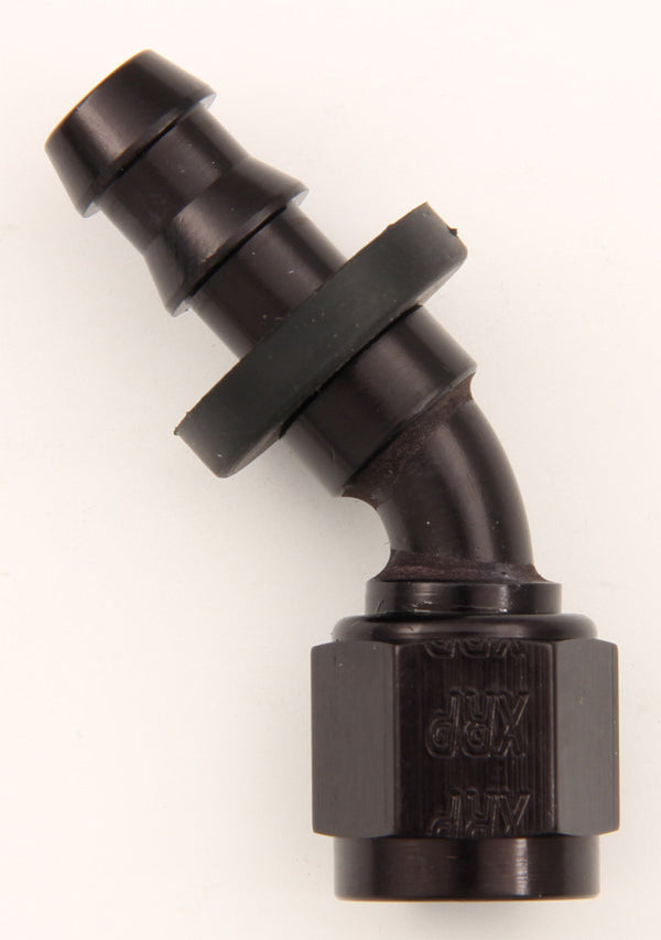 XRP-XTREME RACING PROD. #10 45 Deg Push-On Hose End Black 234510BB