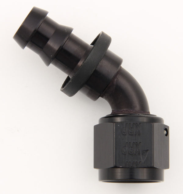 XRP-XTREME RACING PROD. #6 60 Deg Push-On Hose End Black 236006BB