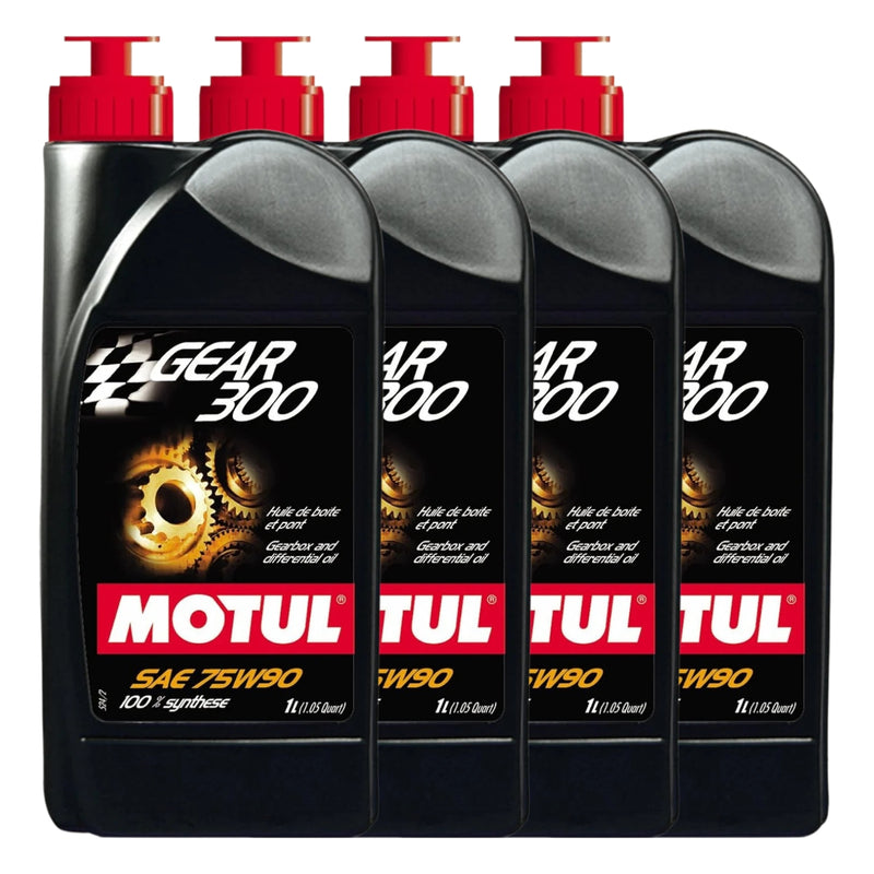 gear 300 75w90 Motul Gear 300 75W-90 Fully Synthetic Gearbox Oil 1L (Pack of 4)