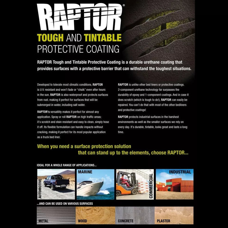 U-POL Raptor Black Urethane Spray-On Truck Bed Liner Spray Gun, 8 Liters
